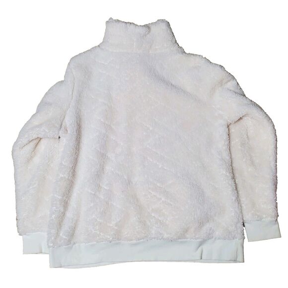 St. Johns Bay Womens Sz L White Fleece Plush Pullover - Picture 4 of 8